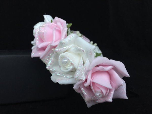 Blumen Haarreifen "Rosa"