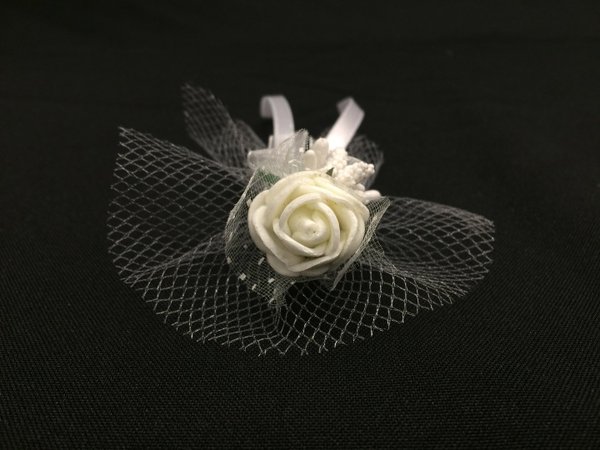Blumenanstecker "Weiße Rose"
