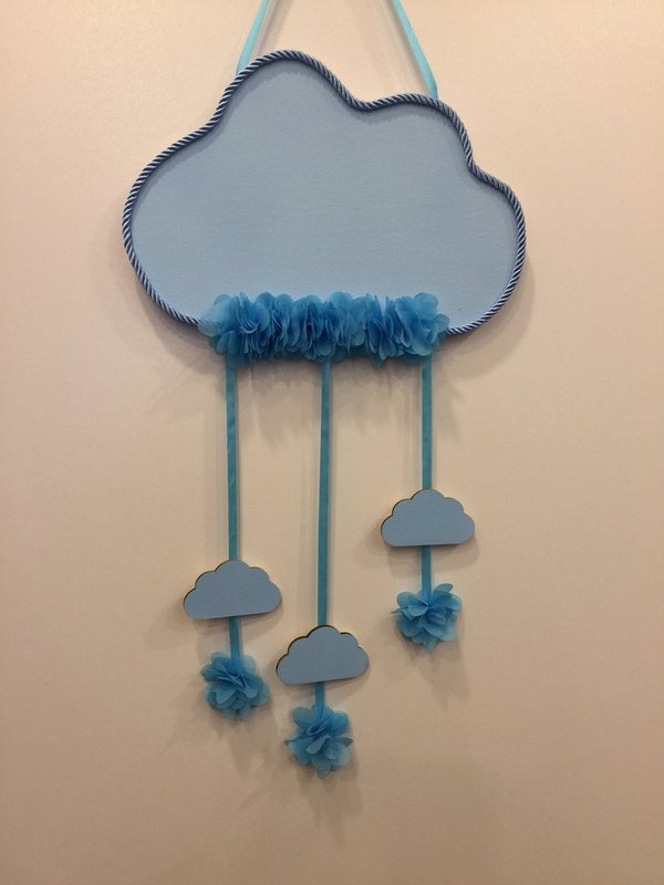 Wanddekoration "blaue Wolke"